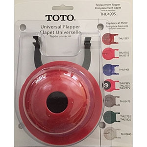 TOT\THU499S 3IN UNIVERSAL TOILET FLAPPER BLISTER PACK (REPLACES