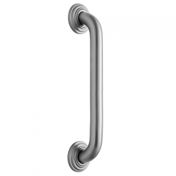 JACLO 2512-PB 12" DELUXE GRAB BAR WITH TRADITIONAL ROUND FLANGE POLISHED BRASS