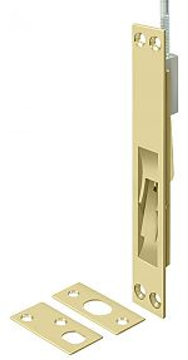 DELTANA 12EFB3-UNL 12" EXTENSION FLUSH BOLT UNLACQUERED BRASS