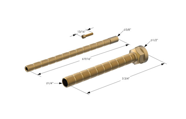 Phylrich 2-289 16 PT 6-1/2" STEM EXTENSION KIT