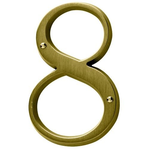 Baldwin 90678040 78# 8 House Number, Satin Brass