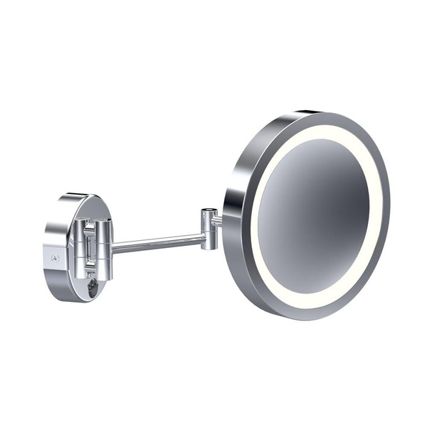 BACI BJR-30-PN MIRROR, JUNIOR DOUBLE ARM WALL MIRROR - ROUND, POLISHED NICKEL