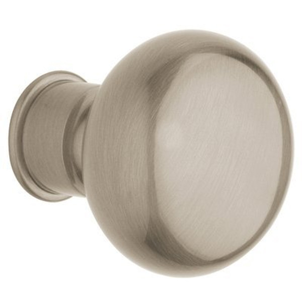 Baldwin 5030.150.mr Satin Nickel Pair Of 5030 Solid Brass Knobs Minus Rosettes
