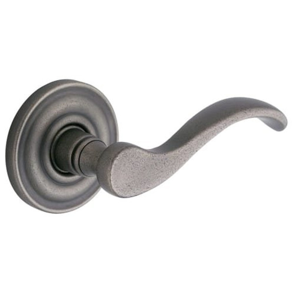 Baldwin 5455V.RMR Individual Wave Estate Lever without Rosettes, Distressed Antique Nickel