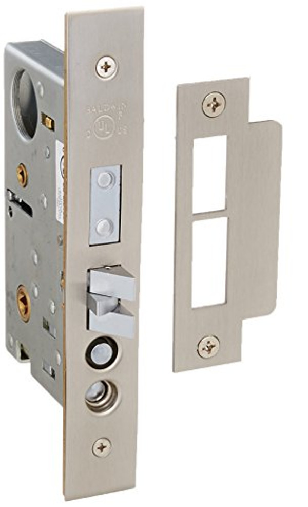 Baldwin 6320.LLS Left Handed Lever Strength Entrance and Apartment Mortise Lock, Satin Nickel