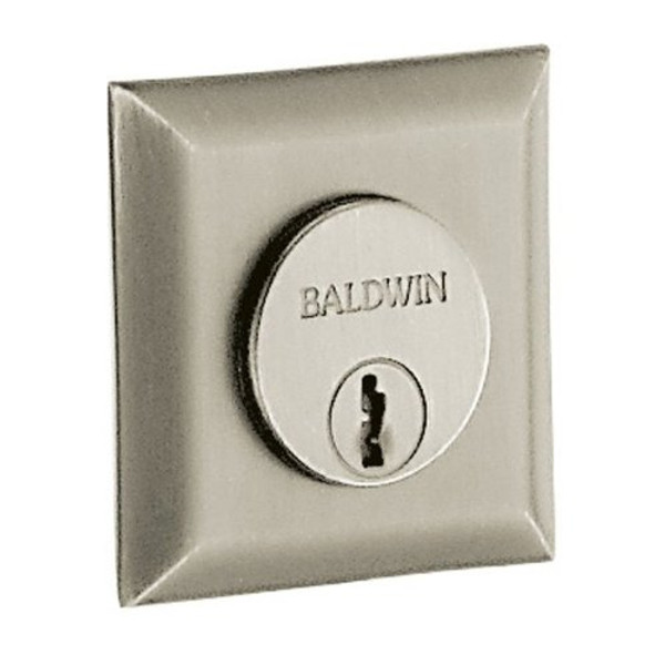 Baldwin 6737 Square Cylinder Trim Collar, Satin Nickel