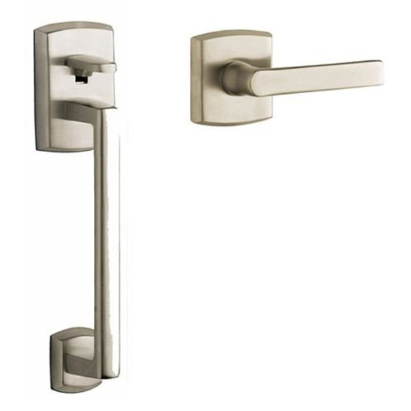 Baldwin 85386.ACLH Soho Sectional Entry Left Handed Handle Set Kit with Interior, Satin Nickel