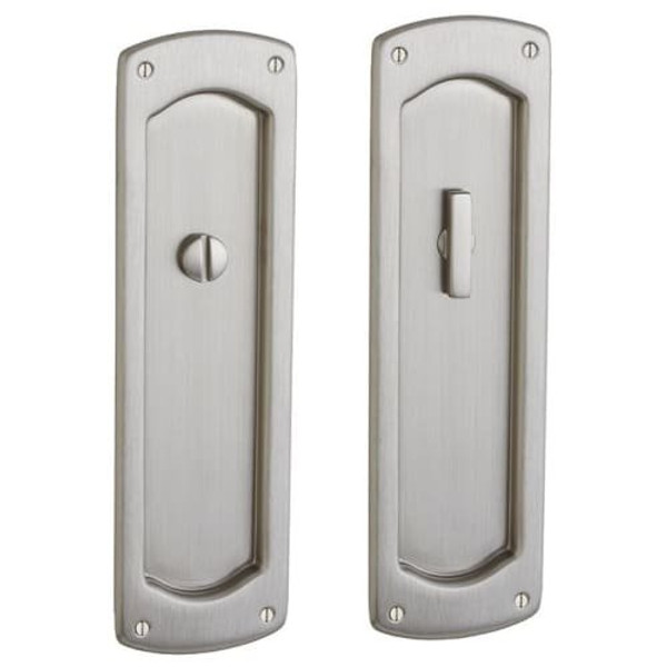 Baldwin PD007.PRIV Palo Alto Privacy Pocket Door Set with Door Pull from the Est, Satin Nickel