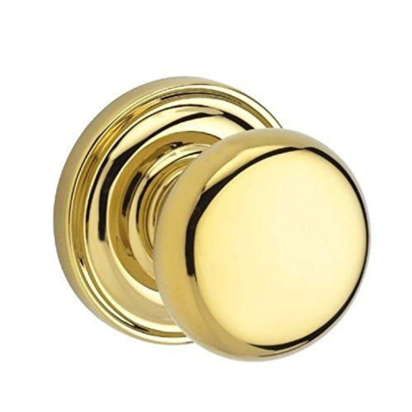 Baldwin PSROUTRR049 Reserve Passage Round with Traditional Round Rose in Matte Brass & Black Finish