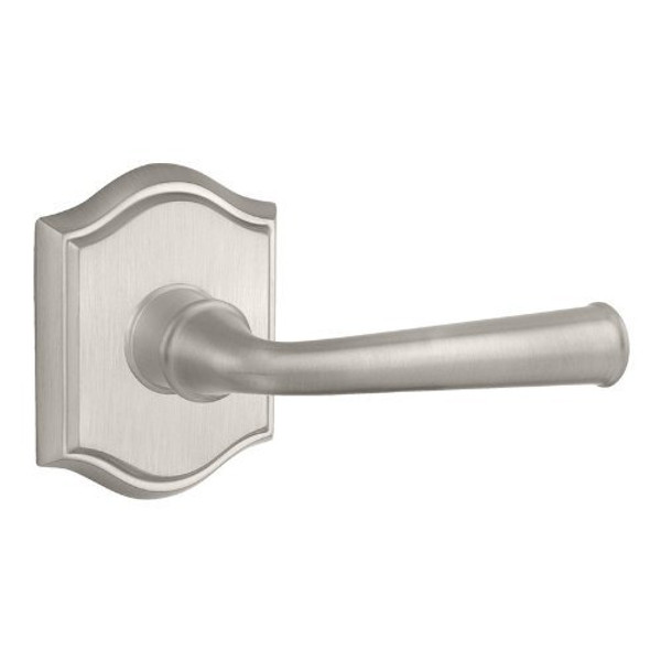 Passage Federal Lever with Traditional Arch Rose in Matte Brass & Black Finish