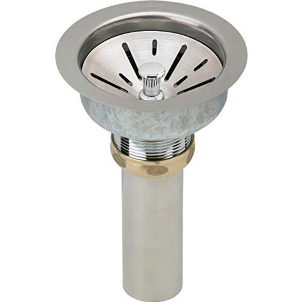 Elkay LK99FCS Deluxe Drain Kit with Type 304 Stainless Steel Body for Fireclay Sinks