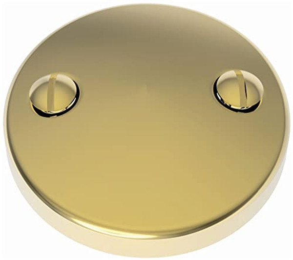 Brasstech 266/01 Two-Hole Faceplate For Waste and Overflow, Forever Brass
