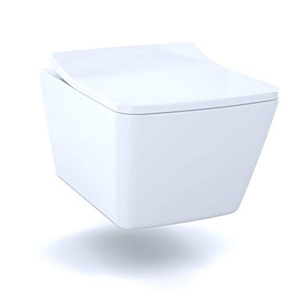 TOTO CT449CFG#01 SP Square Shape Wall Hung Bowl, Cotton White