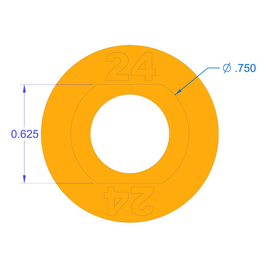 1000-24 Blade Hole Adapter (Wheelhorse) dimensions