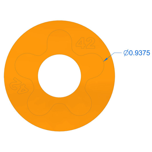 1000-42 Blade Hole Adapter (Husqvarna) dimensions
