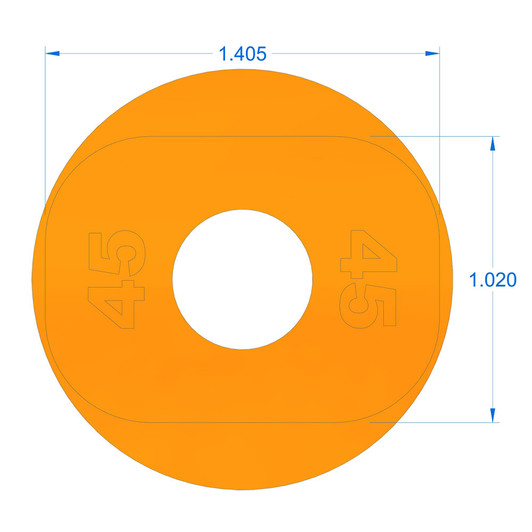 1000-45 Blade Hole Adapters (Gravely) dimensions