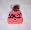 Pink/Charcoal Pom-Pom Beanie