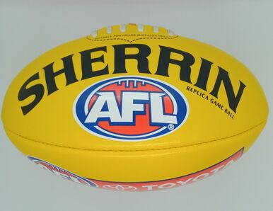 Sherrin Sz 5 AFL Replica Yellow