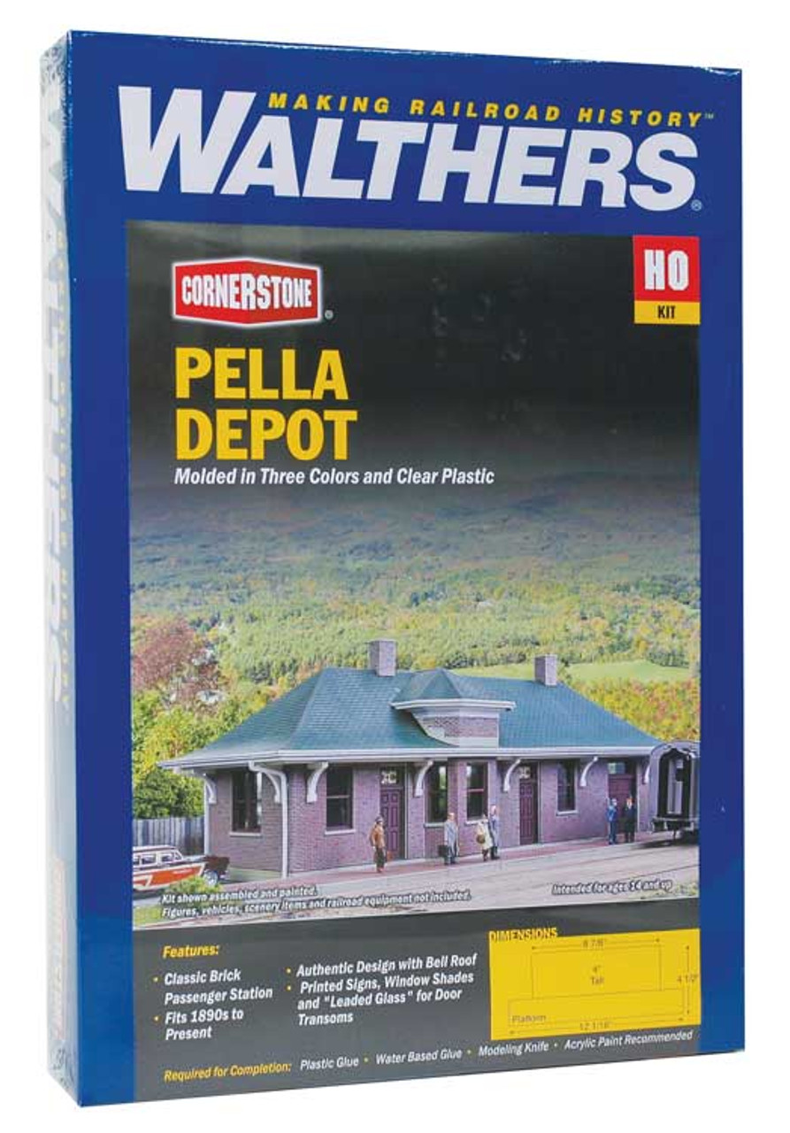 Walthers Cornerstone HO 933-4054 Pella Depot - Kit