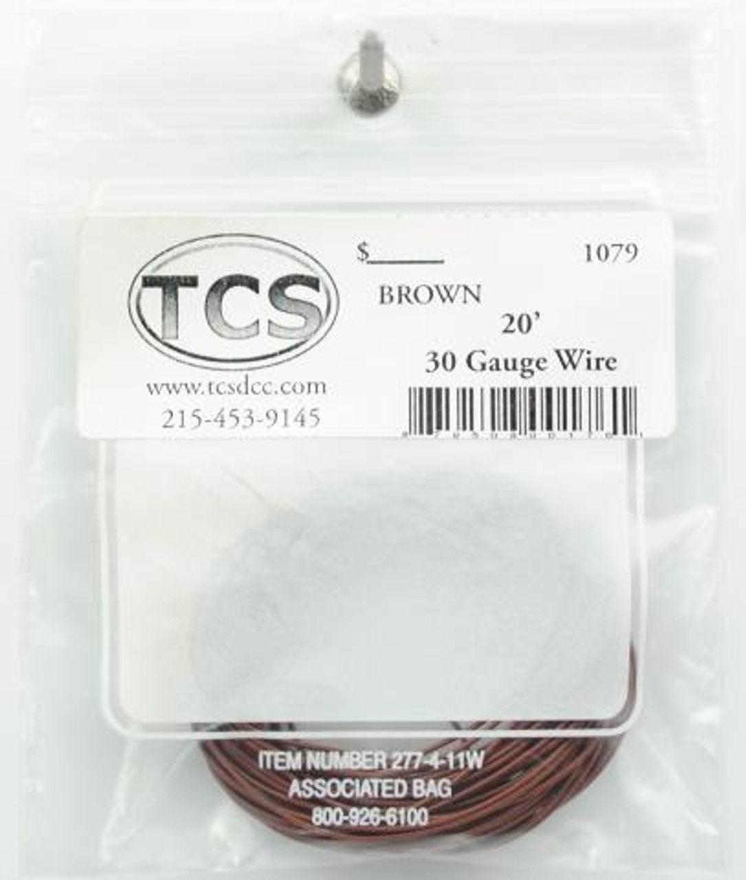 Train Control Systems TCS 1196 10' of 30 Gauge Wire - Brown