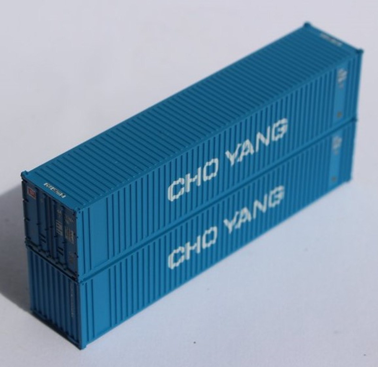 Jacksonville Terminal Company N 405553 40' Standard Height Square  Corrugated Container CHO YANG 2-Pack