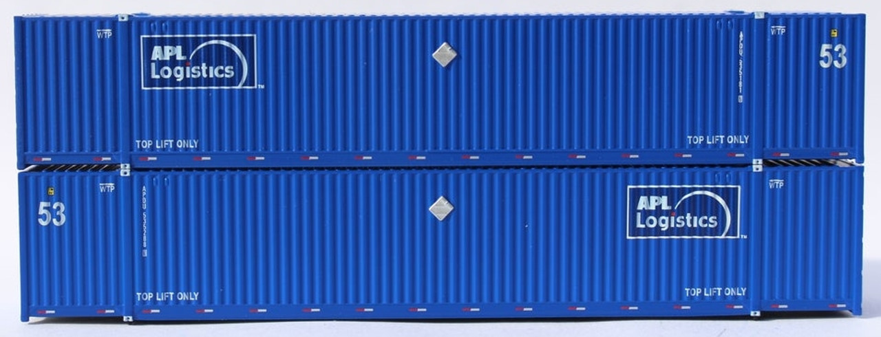 Jacksonville Terminal Company N 537070 53' High Cube Corrugated Side  Containers APL Logistics 4VI Container Set #2 2-Pack