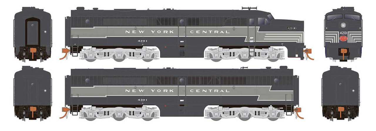 Rapido Trains Inc HO 23527 DCC/Sound ALCo PA-1 / PB-1 Set New York