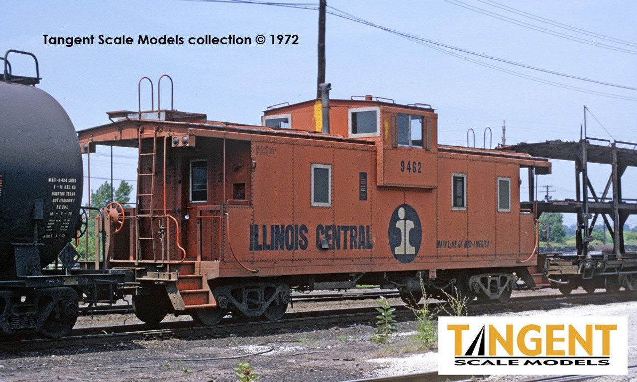鉄道模型 PFM ILLINOIS CENTRAL WOOD CABOOSE 9213 Tangent Scale Models HO 60210-04 IC Centralia Shops Steel