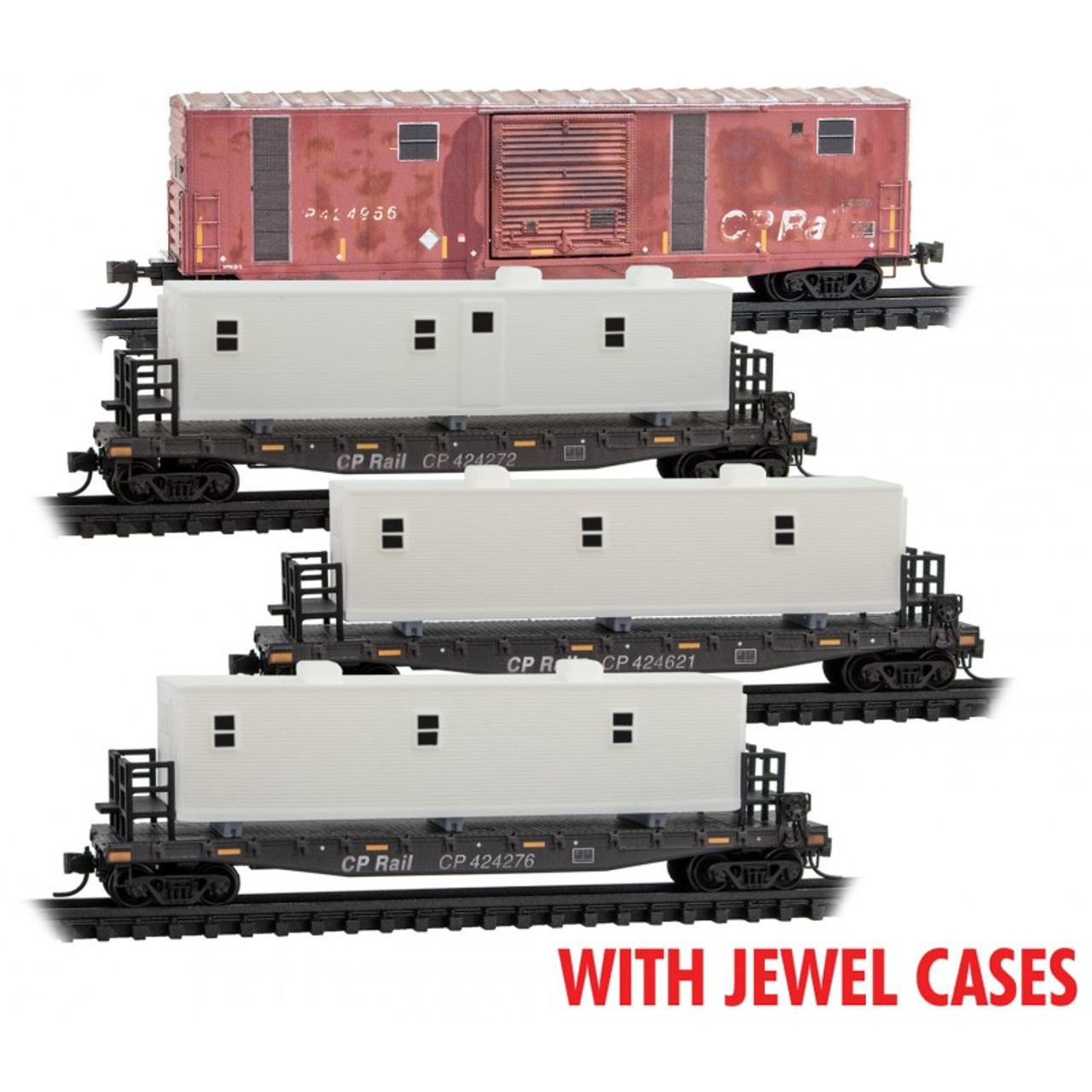 Micro Trains Line N 983 02 212 Camp Car Set Weathered CP Rail CP 4-Pack