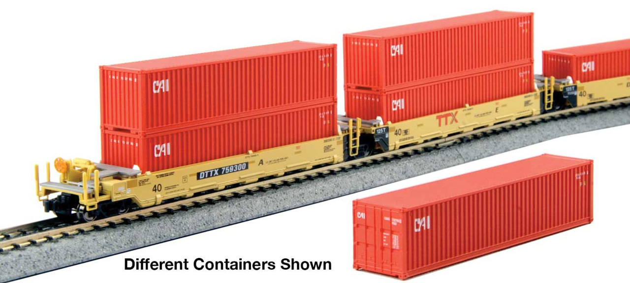 【純正公式】ホビーセンターKATO★Gunderson MAXI-I Double Stack Car BNSF Swoosh Logo #238615 with One Conteiners★新品未使用品 外国車輌