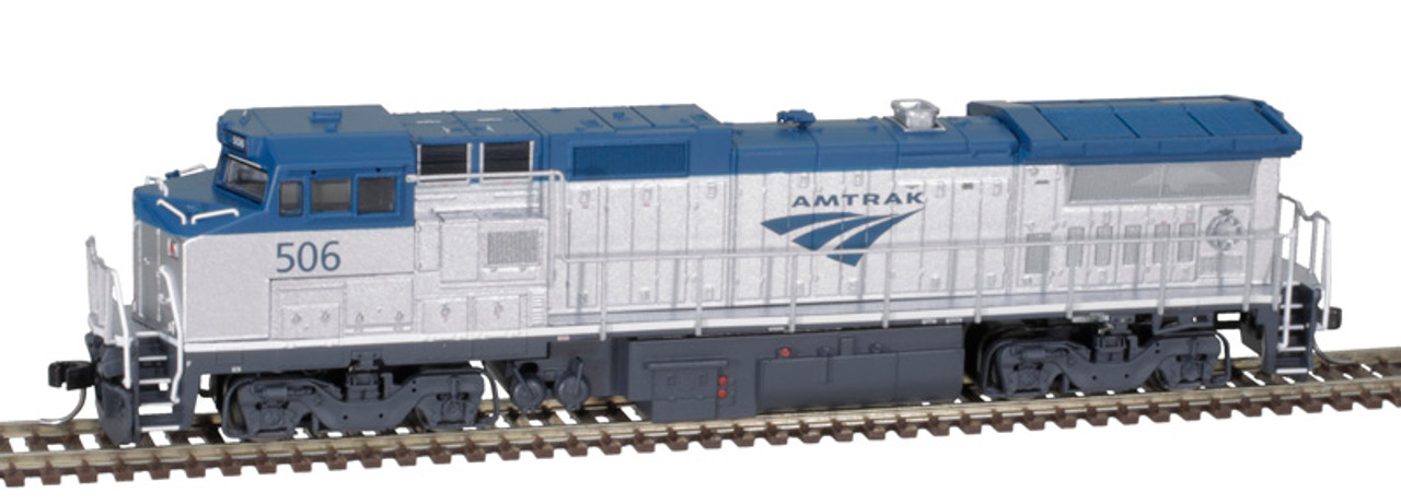 Atlas Master N 40005184 Gold Series GE DASH 8-32BHW Locomotive with Pilot  Mounted Ditch Lights DCC/ESU Loksound Equipped Amtrak 'Phase V white sill' 