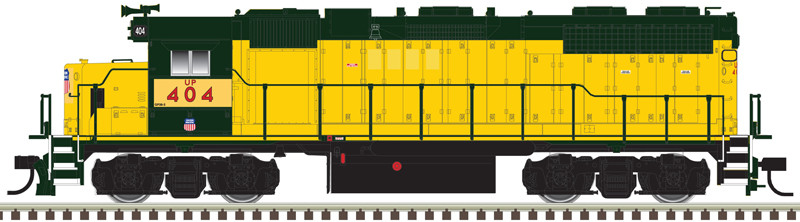 Atlas Master Gold Series HO 10004091 DCC&frasl;ESU LokSound V5 Equipped EMD GP38  Diesel Locomotive w&frasl;Ditch Lights Union Pacific 'Ex-CNW Patched' UP #404