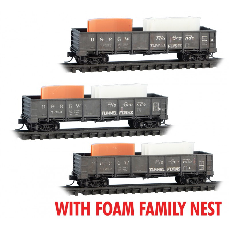 Micro Trains Line N 993 02 244 40' Drop-Bottom Gondola w/Tunnel