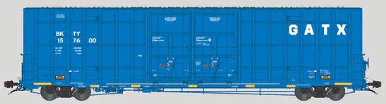 Aurora Miniatures HO 306037 Greenbrier 7550 cf 60’ Plate F Boxcar '1st Run  GATX Blue' BKTY #157600