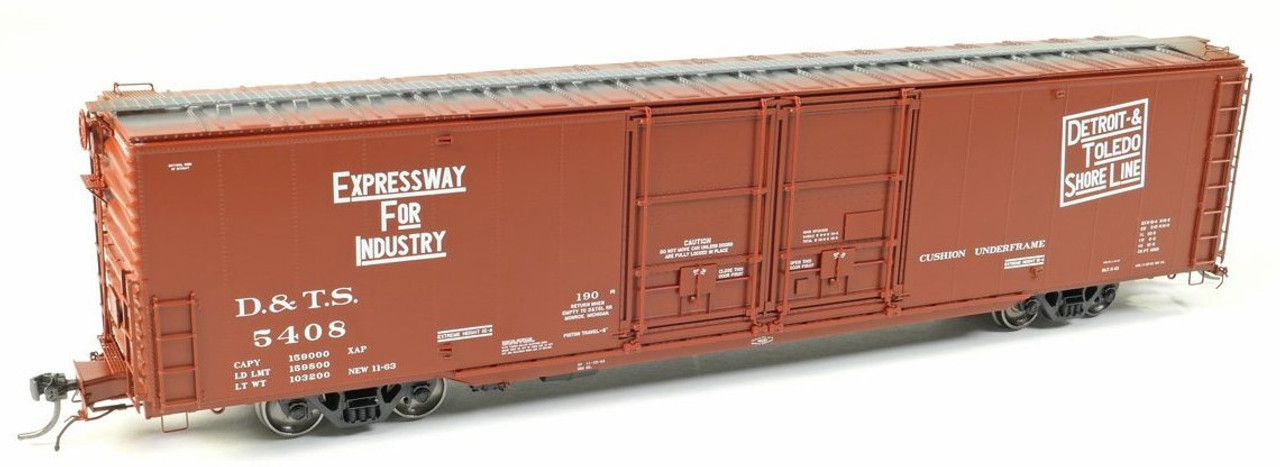 Tangent Scale Models HO 33016-03 Greenville 6,000CuFt 60' Double Door Box  Car Detroit and Toledo Shore Line 'Delivery Red 11-1963' DTS #5403
