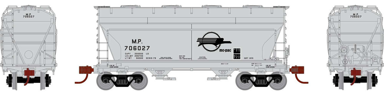 Athearn Genesis N ATHGN24696 ACF 2970 Covered Hopper Mo-Pac MP #706027