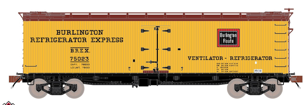 ScaleTrains Fox Valley Models HO SXT15073 PC&F R-40-2 Wood Reefer