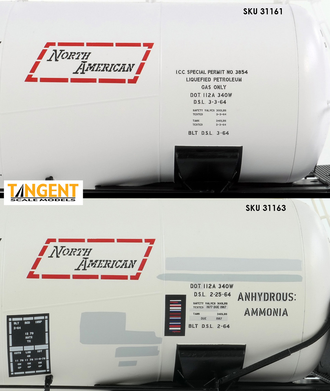 Tangent Scale Models HO 31161-02 NACC 1963 Design 33,000 Gallon