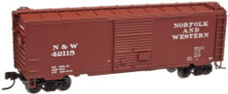 Atlas N 50001629 Pullman-Standard PS-1 40' Boxcar w8' Door, 12 Stiffener Roof, Norfolk & Western N&W #42100