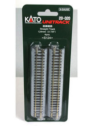 Kato N 20-020 Unitrack Straight Track 124mm 4-7/8" - 4 pieces