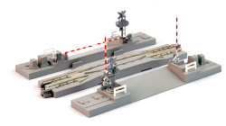 Kato N 20-027-1 Unitrack Crossing Gate and Rerailing Road Crossing Track 124mm 4-7/8" - 1 Piece
