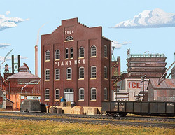 Walthers Cornerstone HO 933-3183 Thin Profile Background Building Kit, Plant No. 4