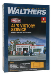 Walthers Cornerstone N 933-3243 Al's Victory Service Gas Station - Kit