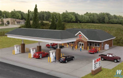 Walthers Cornerstone HO 933-3537 Modern Gas Station - Kit