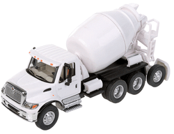 Walthers SceneMaster HO 949-11678 International 7600 3-Axle Cement Mixer Truck White Assembled