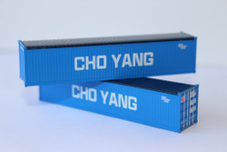 Jacksonville Terminal Company N 402406 40' Rib Side Corrugated Open/Canvas Top Container CHO YANG 2-Pack