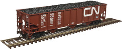 Atlas Trainman HO 20004901 AAR 70 Ton 9-Panel 3-Bay Open Hopper Standard End Canadian National CN #326209