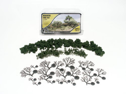 Woodland Scenics TR1111 Realistic Tree Kit - Medium Green - Deciduous 21/pkg - 3/4" - 3"