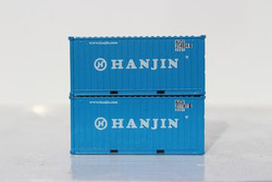 Jacksonville Terminal Company N 205312 20' Standard Height Container HANJIN 2-Pack