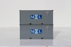 Jacksonville Terminal Company N 205351 20' Standard Height Container MOL 2-Pack